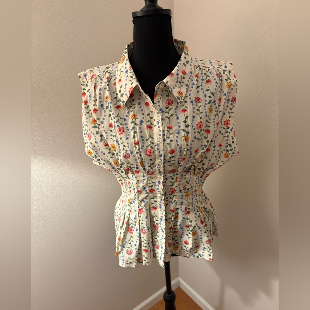 Floral Button Up Blouse